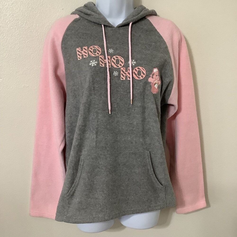 Vintage Care Bears Hoodie Small True Vintage Y2K 2000s Fleece Christmas Kidcore